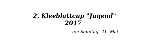 SG 1882 Fürth Banner - 1. Kleeblattcup Jugend 2016 (Jubiläumsturnier)
